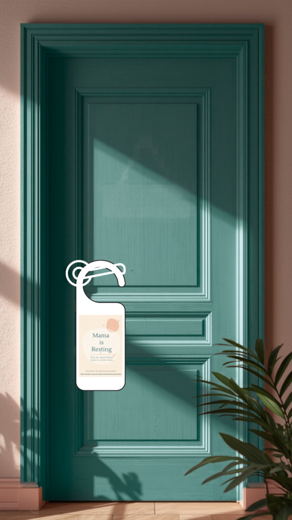 Gentle Mama door sign free printable